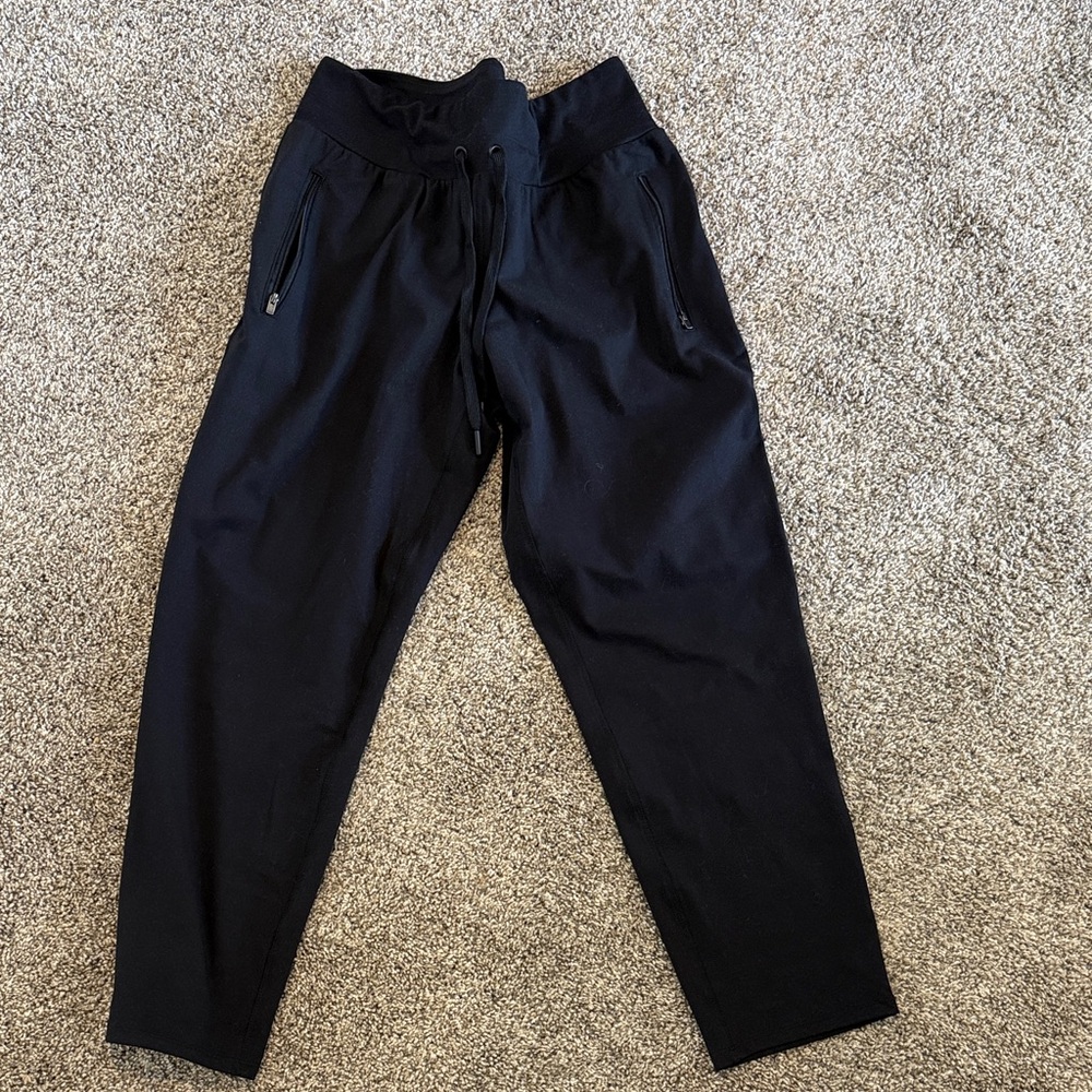 Maurices Black Drawstring Joggers with Zipper Pockets